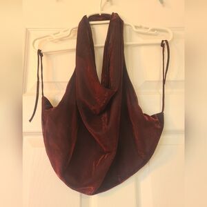 Backless shimmery top